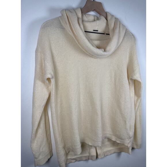 Elie Tahari 100% Cashmere Open Knit Cowl Neck Open Back Sweater - Cream, L - Picture 4 of 7